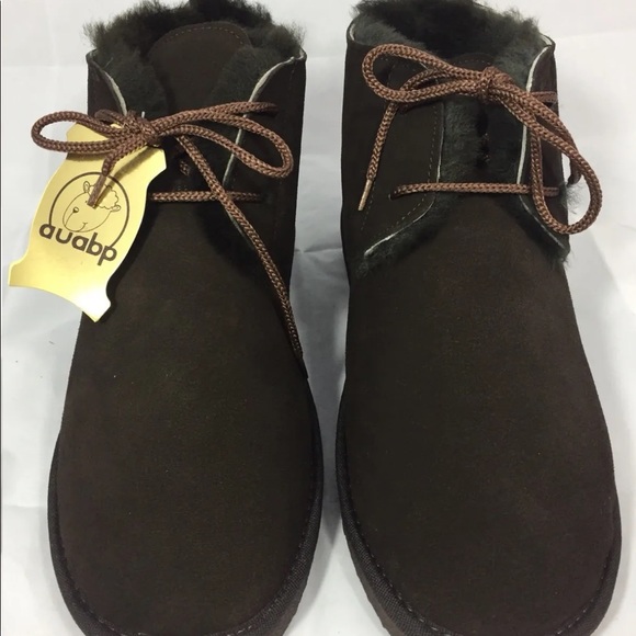 New AUABP Australia Mid Cut Boots Winter Women Choco Brown Leather Lining 11 - Picture 6 of 11